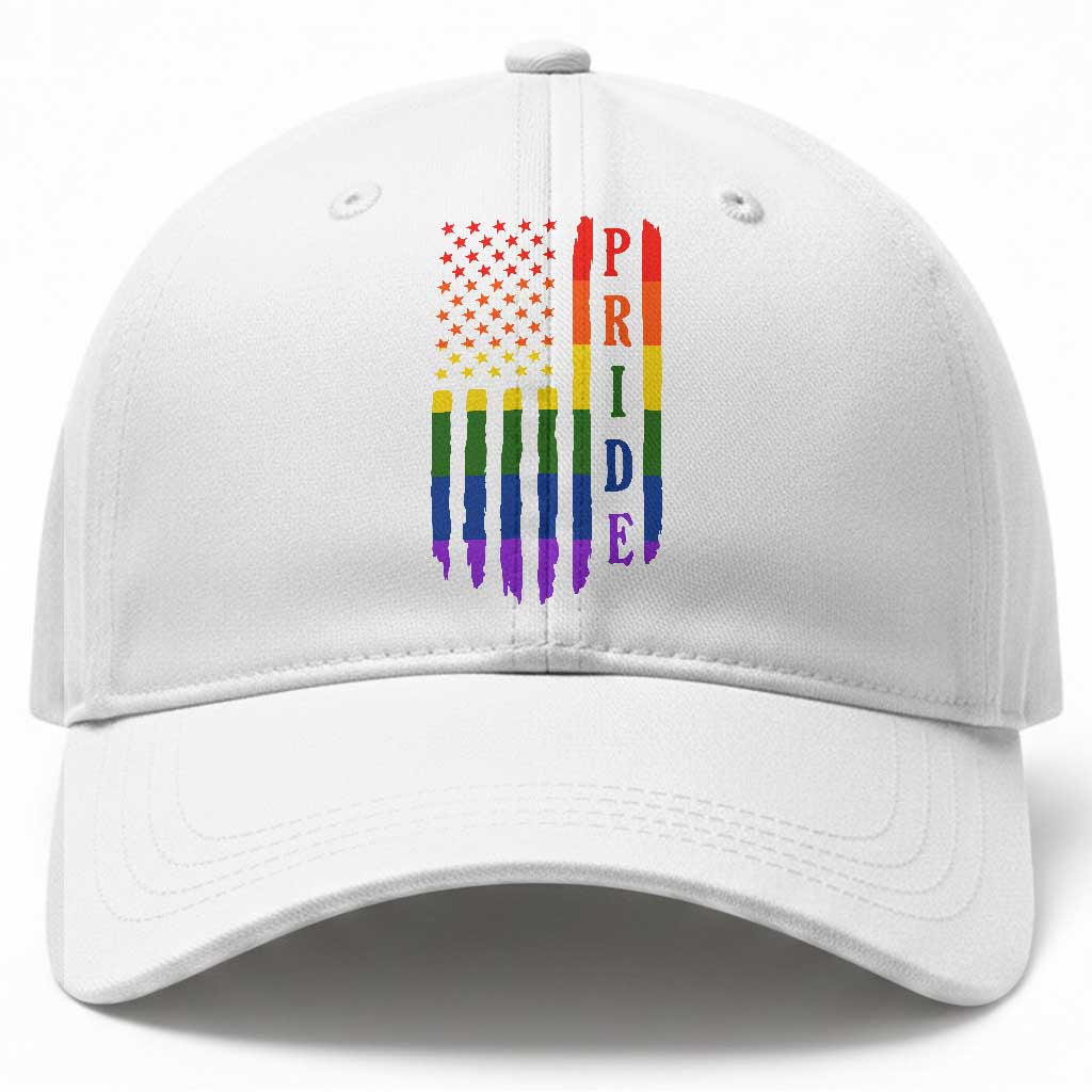 Pride Month Rainbow Flag Graphic Baseball Cap Lesbian Gay LGBT America Flag TS12 Print Your Wear