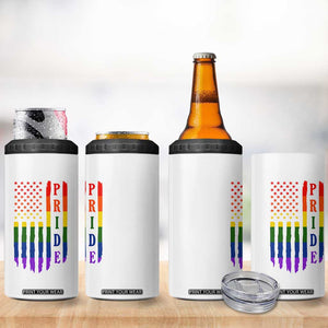 Pride Month Rainbow Flag Graphic 4 in 1 Can Cooler Tumbler Lesbian Gay LGBT America Flag TS12 Print Your Wear