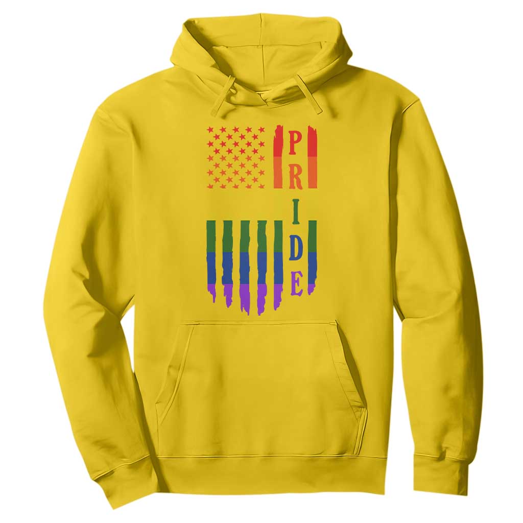 Pride Month Rainbow Flag Graphic Hoodie Lesbian Gay LGBT America Flag TS12 Daisy Print Your Wear