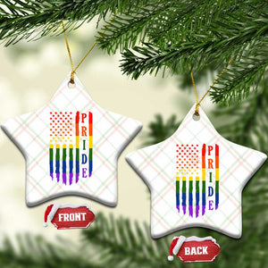Pride Month Rainbow Flag Graphic Ceramic Ornament Lesbian Gay LGBT America Flag TS12 Print Your Wear