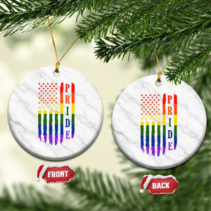 Pride Month Rainbow Flag Graphic Ceramic Ornament Lesbian Gay LGBT America Flag TS12 1pc White Marble Print Your Wear