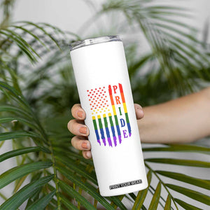 Pride Month Rainbow Flag Graphic Skinny Tumbler Lesbian Gay LGBT America Flag TS12 Print Your Wear
