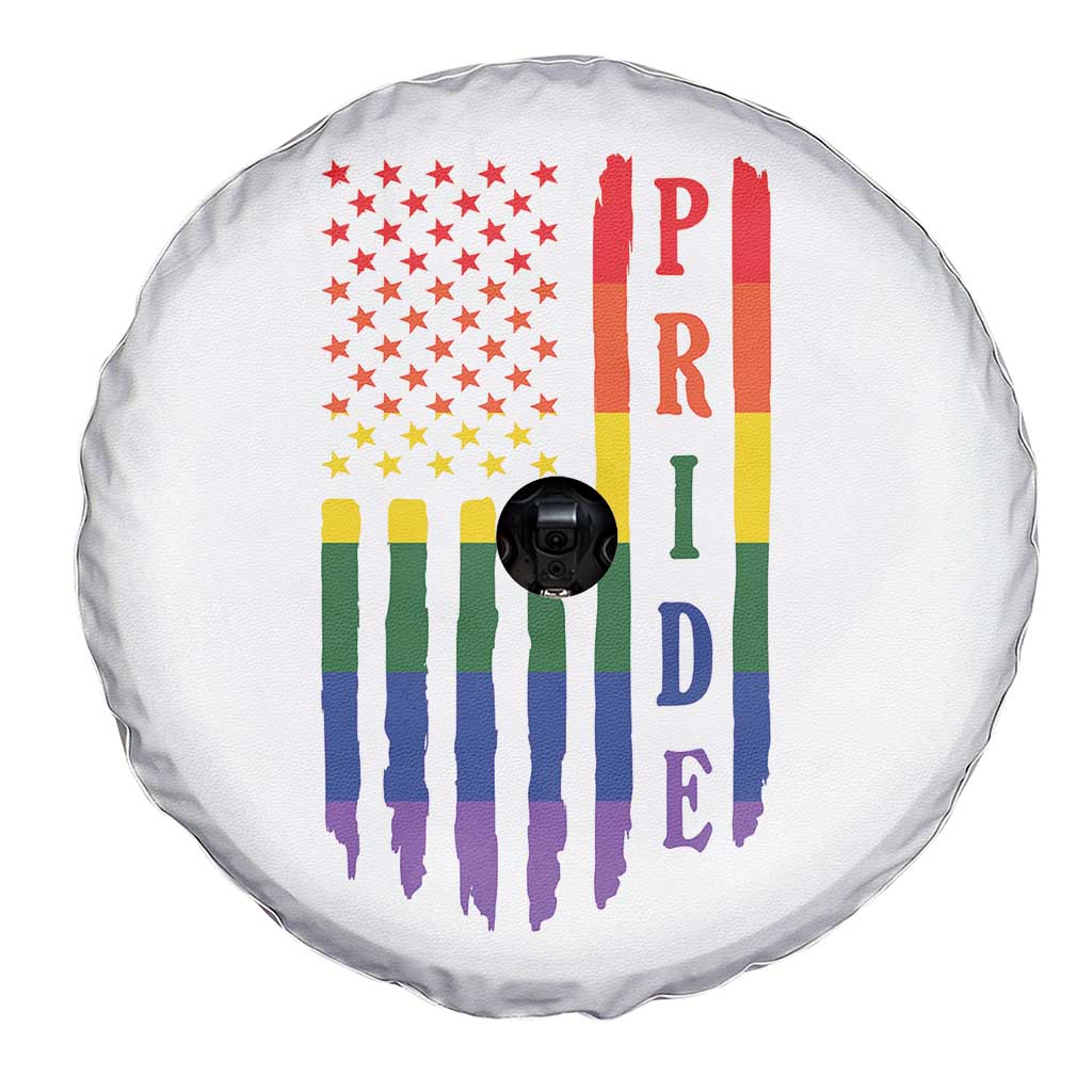Pride Month Rainbow Flag Graphic Spare Tire Cover Lesbian Gay LGBT America Flag TS12 Print Your Wear