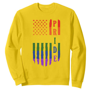 Pride Month Rainbow Flag Graphic Sweatshirt Lesbian Gay LGBT America Flag TS12 Daisy Print Your Wear