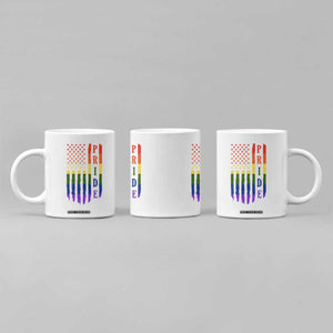 Pride Month Rainbow Flag Graphic Coffee Mug Lesbian Gay LGBT America Flag TS12 Print Your Wear