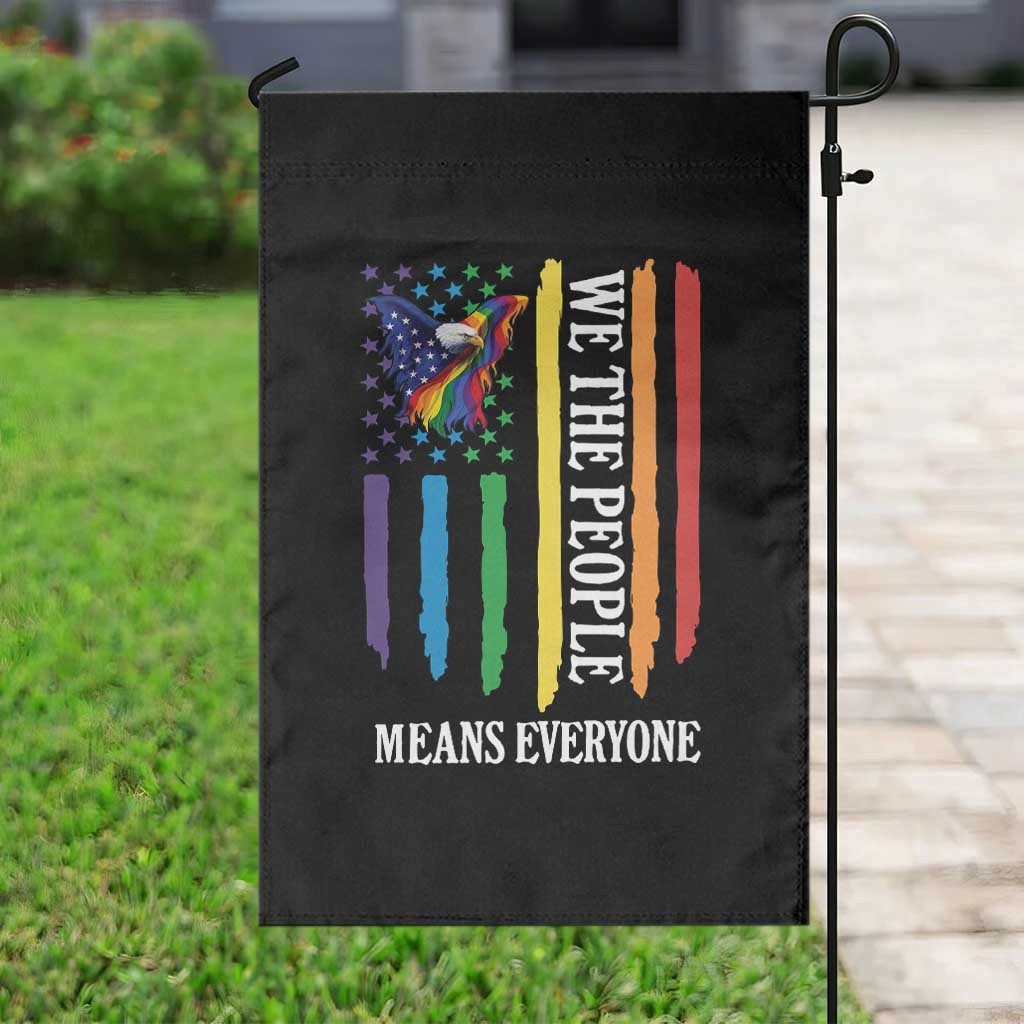 Patriotic Rainbow Pride American Eagle Garden Flag We The People LGBT Pride TS12 Print Your Wear