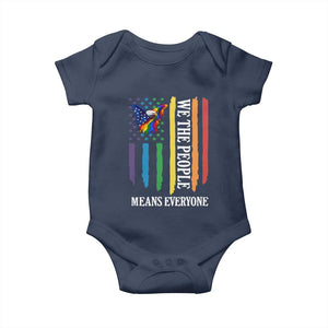 Patriotic Rainbow Pride American Eagle Baby Onesie We The People LGBT Pride TS12 Navy Print Your Wear