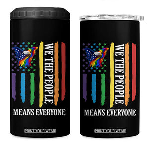 Patriotic Rainbow Pride American Eagle 4 in 1 Can Cooler Tumbler We The People LGBT Pride TS12 One Size: 16 oz Black Print Your Wear