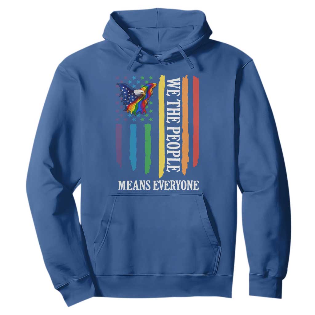Patriotic Rainbow Pride American Eagle Hoodie We The People LGBT Pride TS12 Royal Blue Print Your Wear