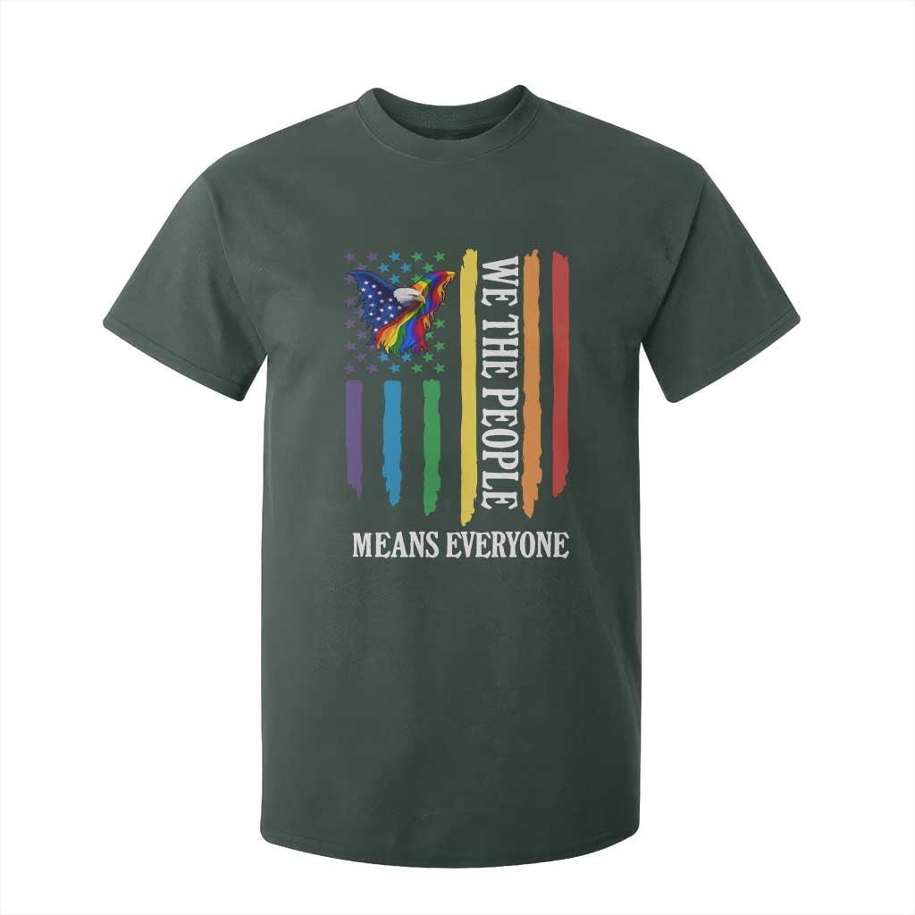 Patriotic Rainbow Pride American Eagle T Shirt For Kid We The People LGBT Pride TS12 Dark Forest Green Print Your Wear