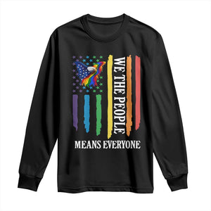 Patriotic Rainbow Pride American Eagle Long Sleeve Shirt We The People LGBT Pride TS12 Black Print Your Wear