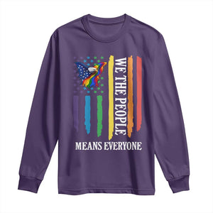 Patriotic Rainbow Pride American Eagle Long Sleeve Shirt We The People LGBT Pride TS12 Purple Print Your Wear
