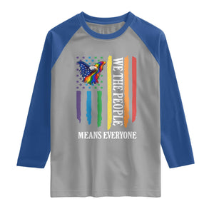 Patriotic Rainbow Pride American Eagle Raglan Shirt We The People LGBT Pride TS12 Sport Gray Royal Print Your Wear