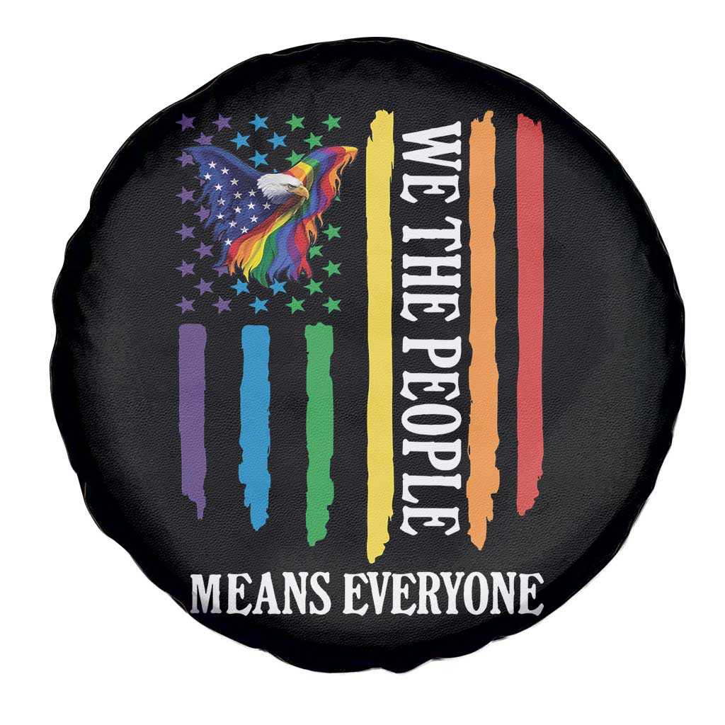 Patriotic Rainbow Pride American Eagle Spare Tire Cover We The People LGBT Pride TS12 Print Your Wear