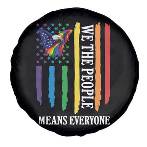 Patriotic Rainbow Pride American Eagle Spare Tire Cover We The People LGBT Pride TS12 Print Your Wear