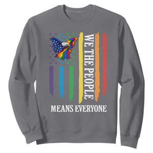 Patriotic Rainbow Pride American Eagle Sweatshirt We The People LGBT Pride TS12 Charcoal Print Your Wear