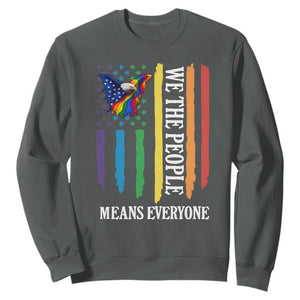 Patriotic Rainbow Pride American Eagle Sweatshirt We The People LGBT Pride TS12 Dark Heather Print Your Wear