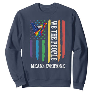 Patriotic Rainbow Pride American Eagle Sweatshirt We The People LGBT Pride TS12 Navy Print Your Wear