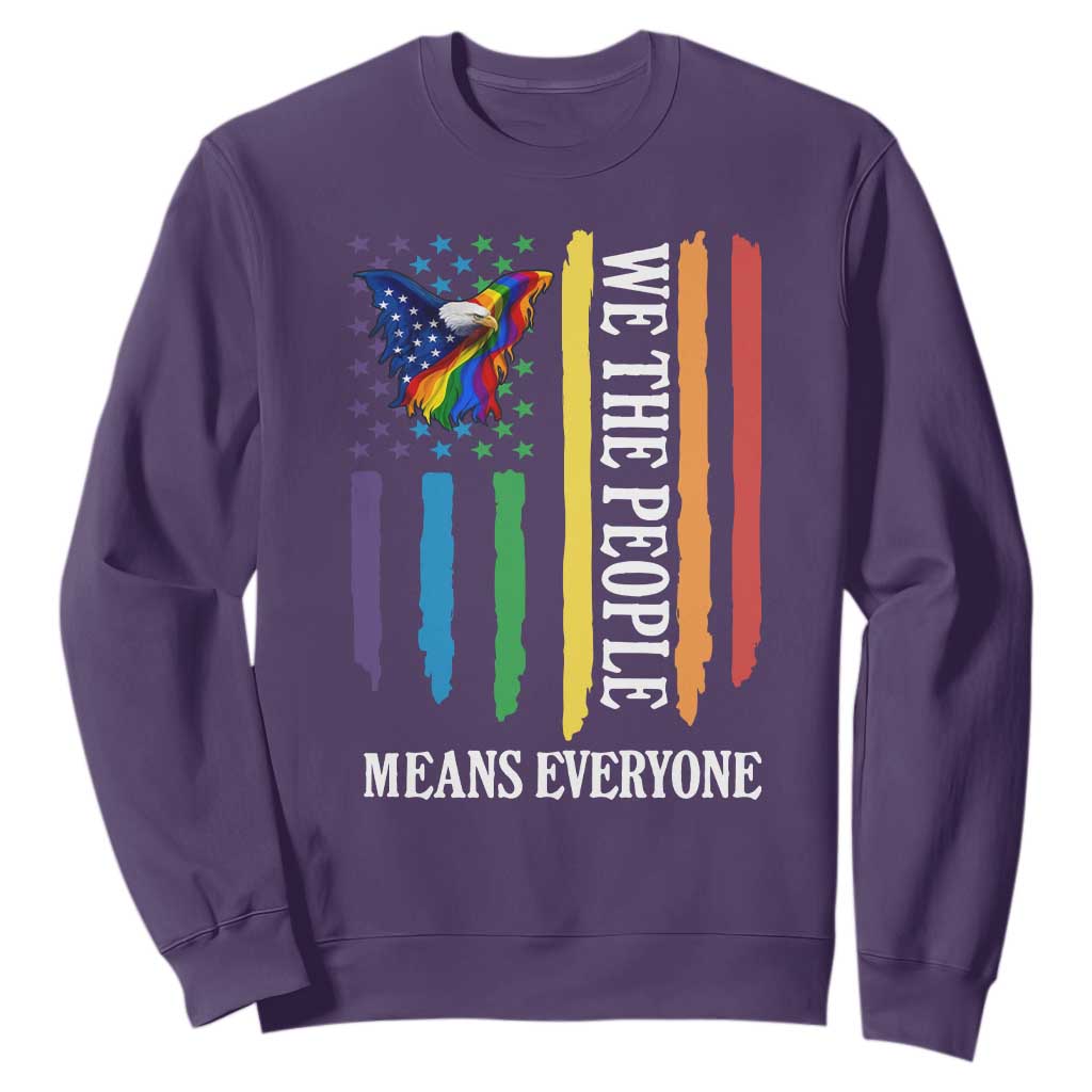 Patriotic Rainbow Pride American Eagle Sweatshirt We The People LGBT Pride TS12 Purple Print Your Wear