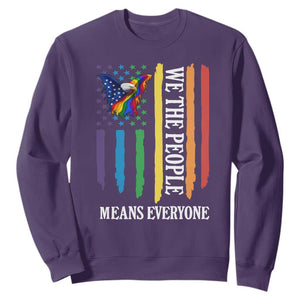 Patriotic Rainbow Pride American Eagle Sweatshirt We The People LGBT Pride TS12 Purple Print Your Wear