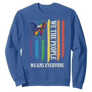 Patriotic Rainbow Pride American Eagle Sweatshirt We The People LGBT Pride TS12 Royal Blue Print Your Wear
