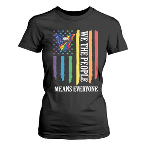 Patriotic Rainbow Pride American Eagle T Shirt For Women We The People LGBT Pride TS12 Black Print Your Wear