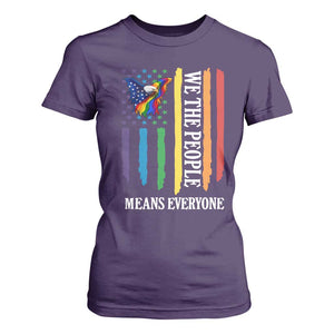 Patriotic Rainbow Pride American Eagle T Shirt For Women We The People LGBT Pride TS12 Purple Print Your Wear