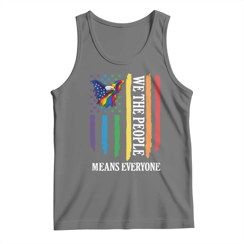 Patriotic Rainbow Pride American Eagle Tank Top We The People LGBT Pride TS12 Black Heather Print Your Wear