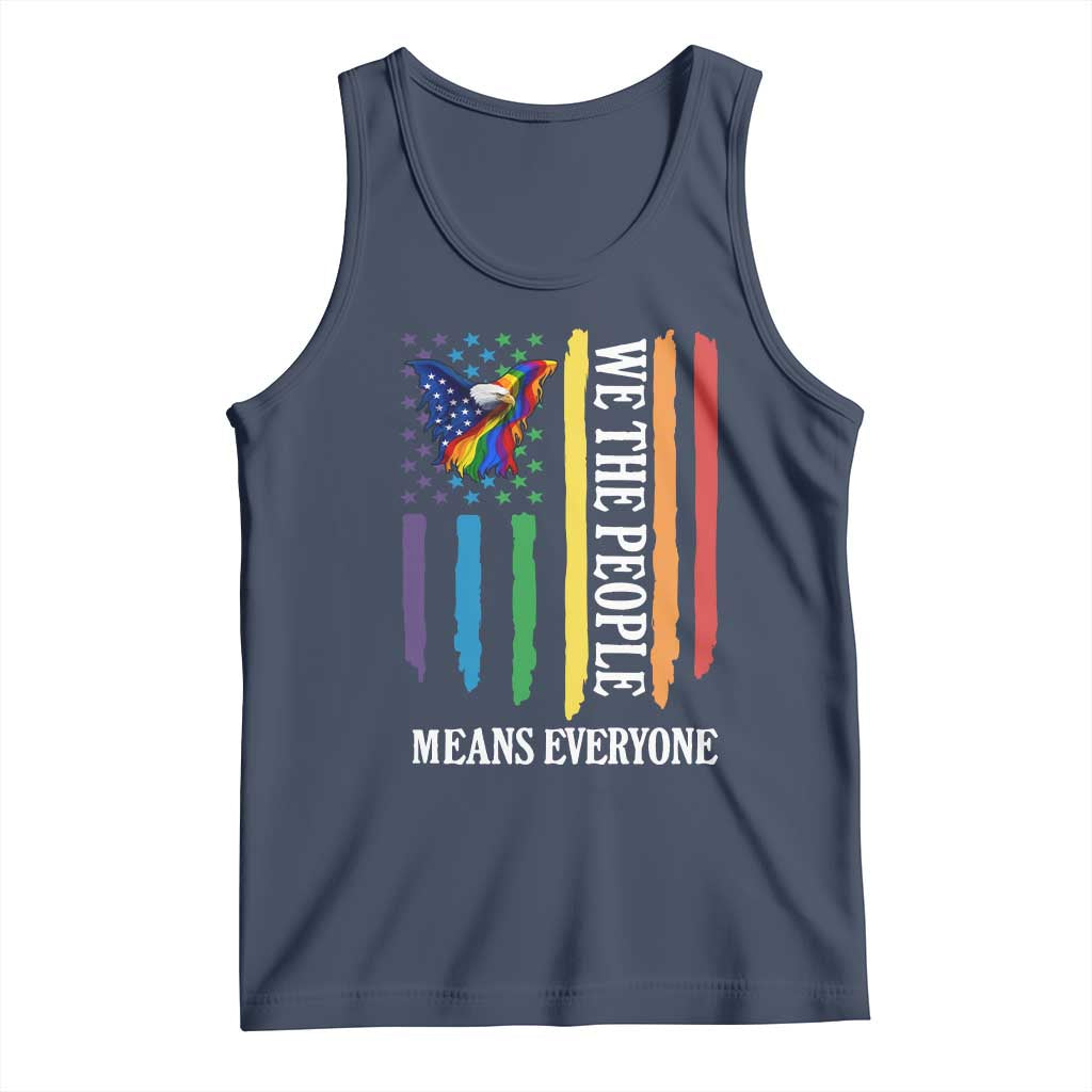Patriotic Rainbow Pride American Eagle Tank Top We The People LGBT Pride TS12 Navy Print Your Wear