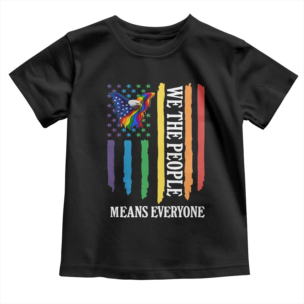 Patriotic Rainbow Pride American Eagle Toddler T Shirt We The People LGBT Pride TS12 Black Print Your Wear