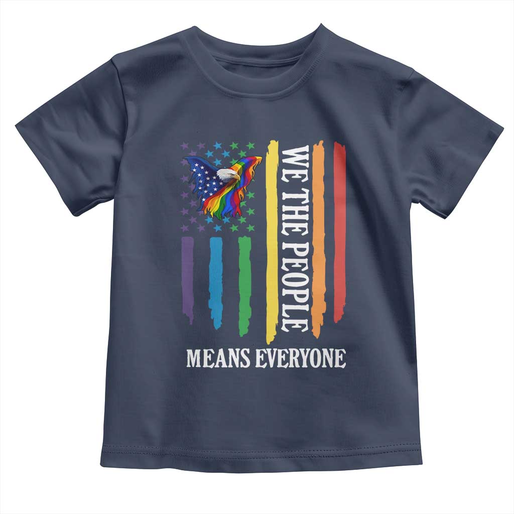 Patriotic Rainbow Pride American Eagle Toddler T Shirt We The People LGBT Pride TS12 Navy Print Your Wear