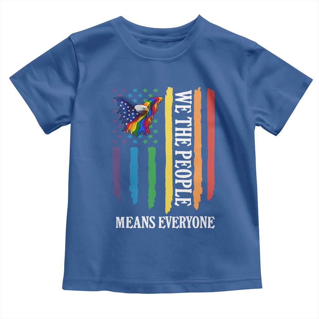 Patriotic Rainbow Pride American Eagle Toddler T Shirt We The People LGBT Pride TS12 Royal Blue Print Your Wear