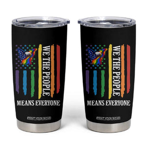 Patriotic Rainbow Pride American Eagle Tumbler Cup We The People LGBT Pride TS12 Black Print Your Wear