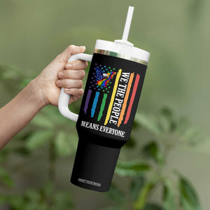 Patriotic Rainbow Pride American Eagle Tumbler With Handle We The People LGBT Pride TS12 Print Your Wear