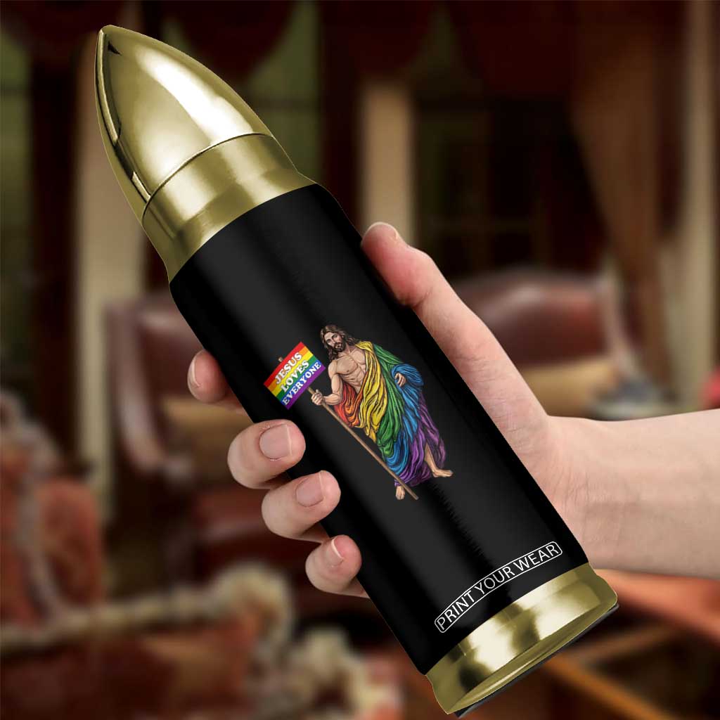 Christian LGBTQ Support Bullet Tumbler Jesus Loves Everyone TS12 Print Your Wear