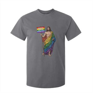 Christian LGBTQ Support T Shirt For Kid Jesus Loves Everyone
