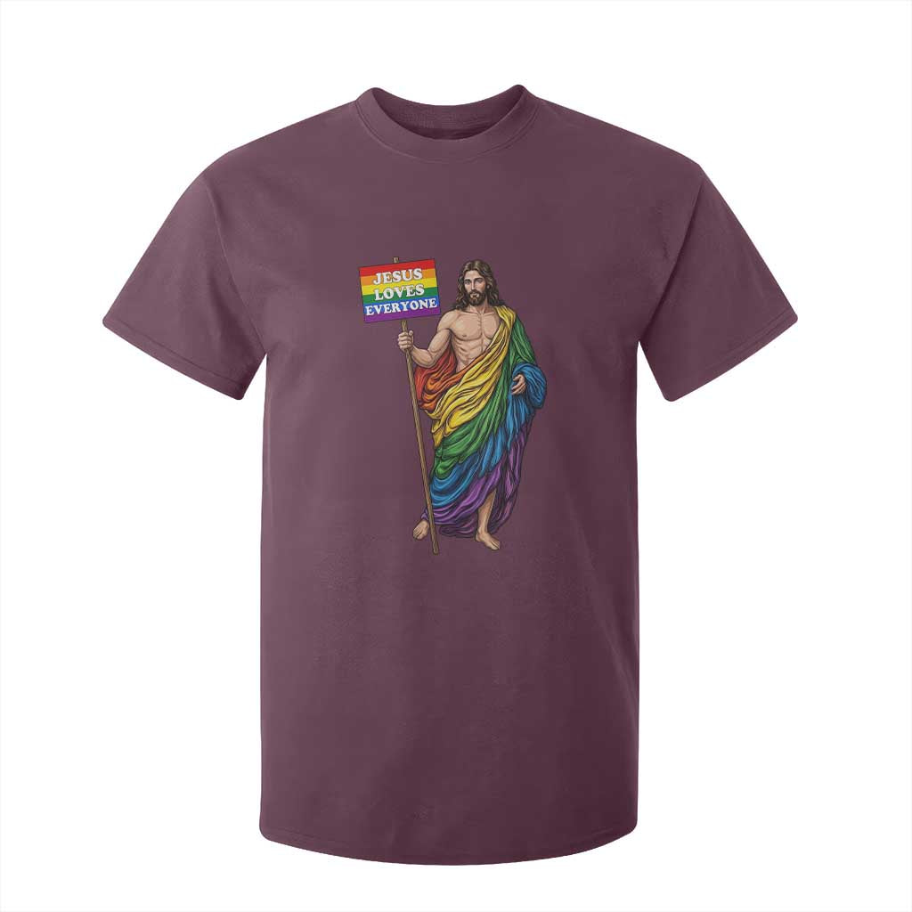 Christian LGBTQ Support T Shirt For Kid Jesus Loves Everyone