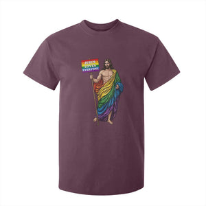 Christian LGBTQ Support T Shirt For Kid Jesus Loves Everyone