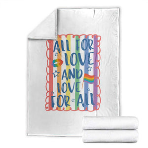 All For Love And Love For All Throw Blanket Pride Month LGBT Support