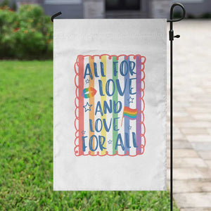 All For Love And Love For All Garden Flag Pride Month LGBT Support