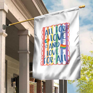 All For Love And Love For All Garden Flag Pride Month LGBT Support