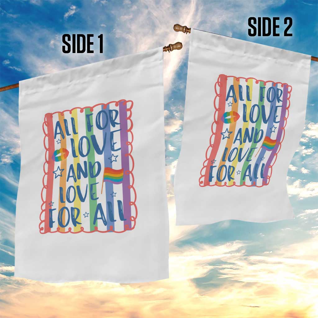 All For Love And Love For All Garden Flag Pride Month LGBT Support
