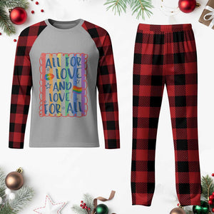 All For Love And Love For All Plaid Pajama Set Pride Month LGBT Support TS12 Buffalo Plaid Print Your Wear