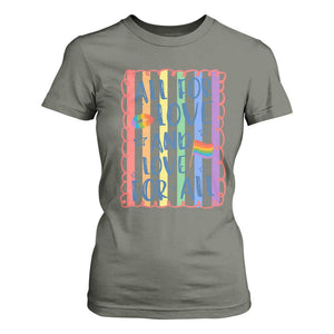 All For Love And Love For All T Shirt For Women Pride Month LGBT Support TS12 Military Green Print Your Wear