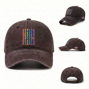 All For Love And Love For All Washed Cotton Baseball Cap Pride Month LGBT Support TS12 Washed Cap Universal Fit Dark Brown Print Your Wear