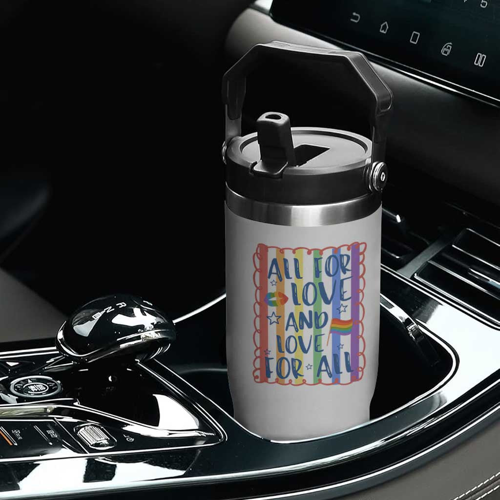 All For Love And Love For All Flip Straw Tumbler Pride Month LGBT Support TS12 Print Your Wear