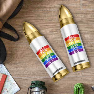 Vintage All For Love And Love For All Bullet Tumbler Pride Month Rainbow Graphic TS12 Print Your Wear