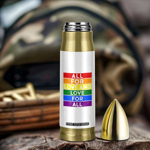 Vintage All For Love And Love For All Bullet Tumbler Pride Month Rainbow Graphic TS12 Print Your Wear