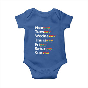 Rainbow Days Of The Week Mongay Tuesgay Baby Onesie Funny LGBT Pride Month