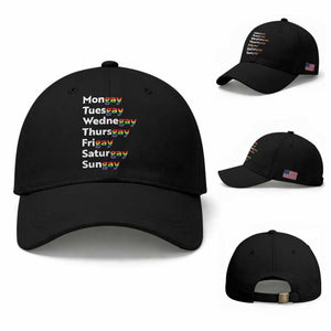 Rainbow Days Of The Week Mongay Tuesgay Baseball Cap Funny LGBT Pride Month